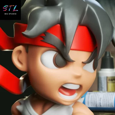 ryu street fighter stl impresion 3d