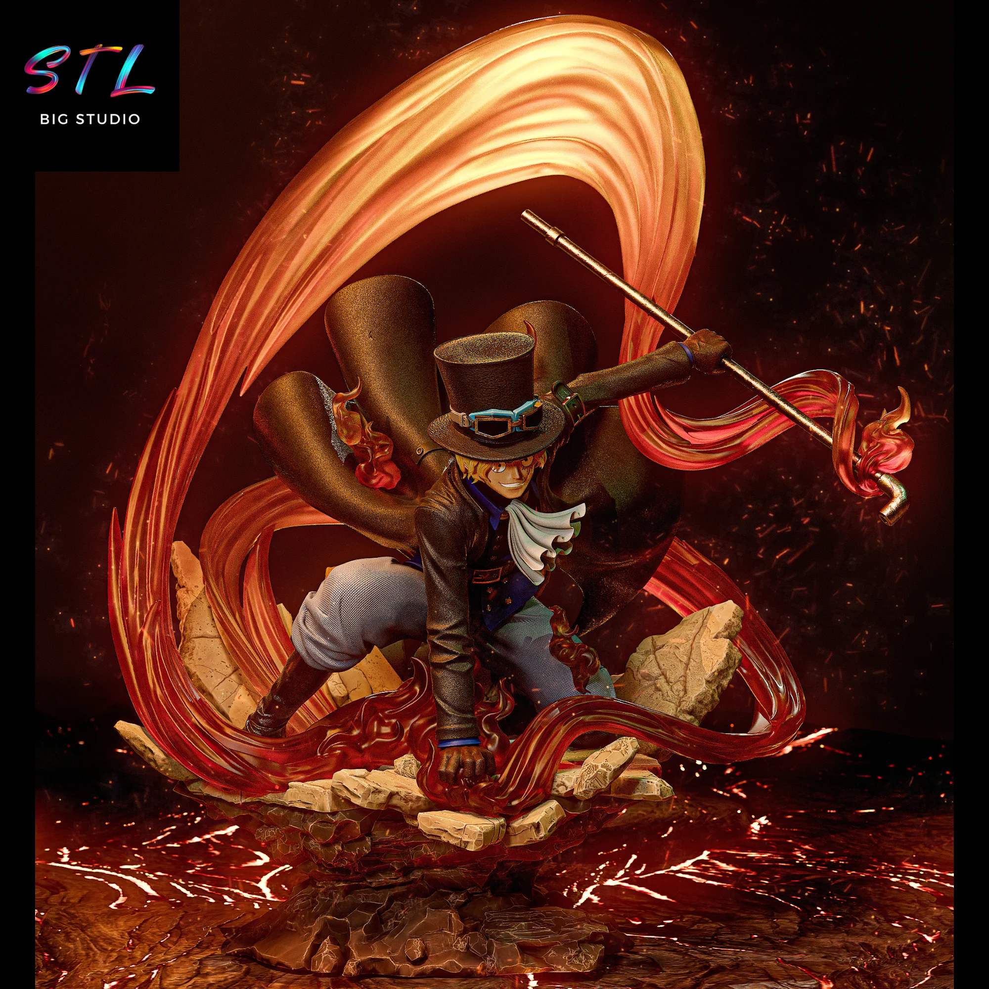 sabo stl one piece para impresion 3d