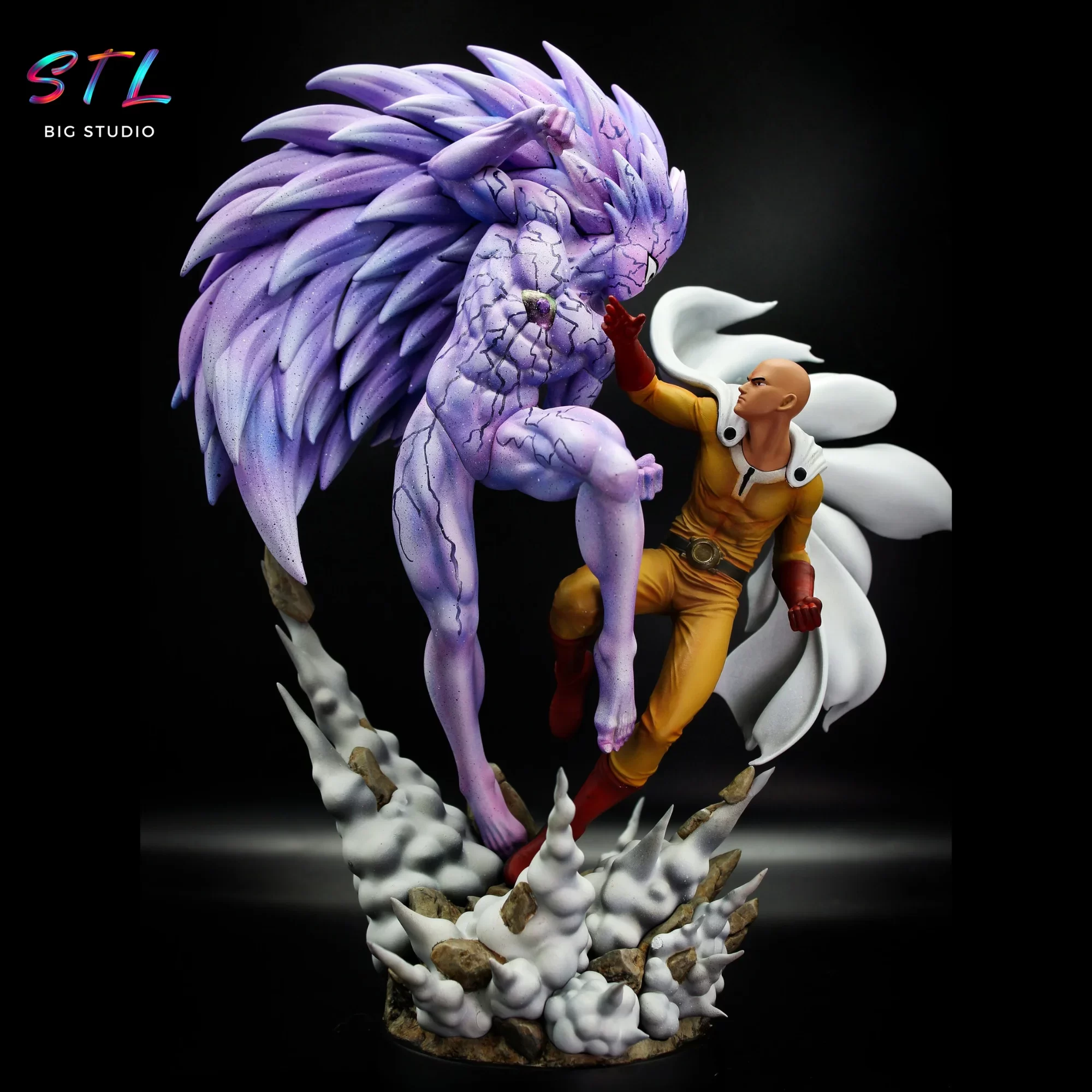 saitama stl diorama vs boros one punch man