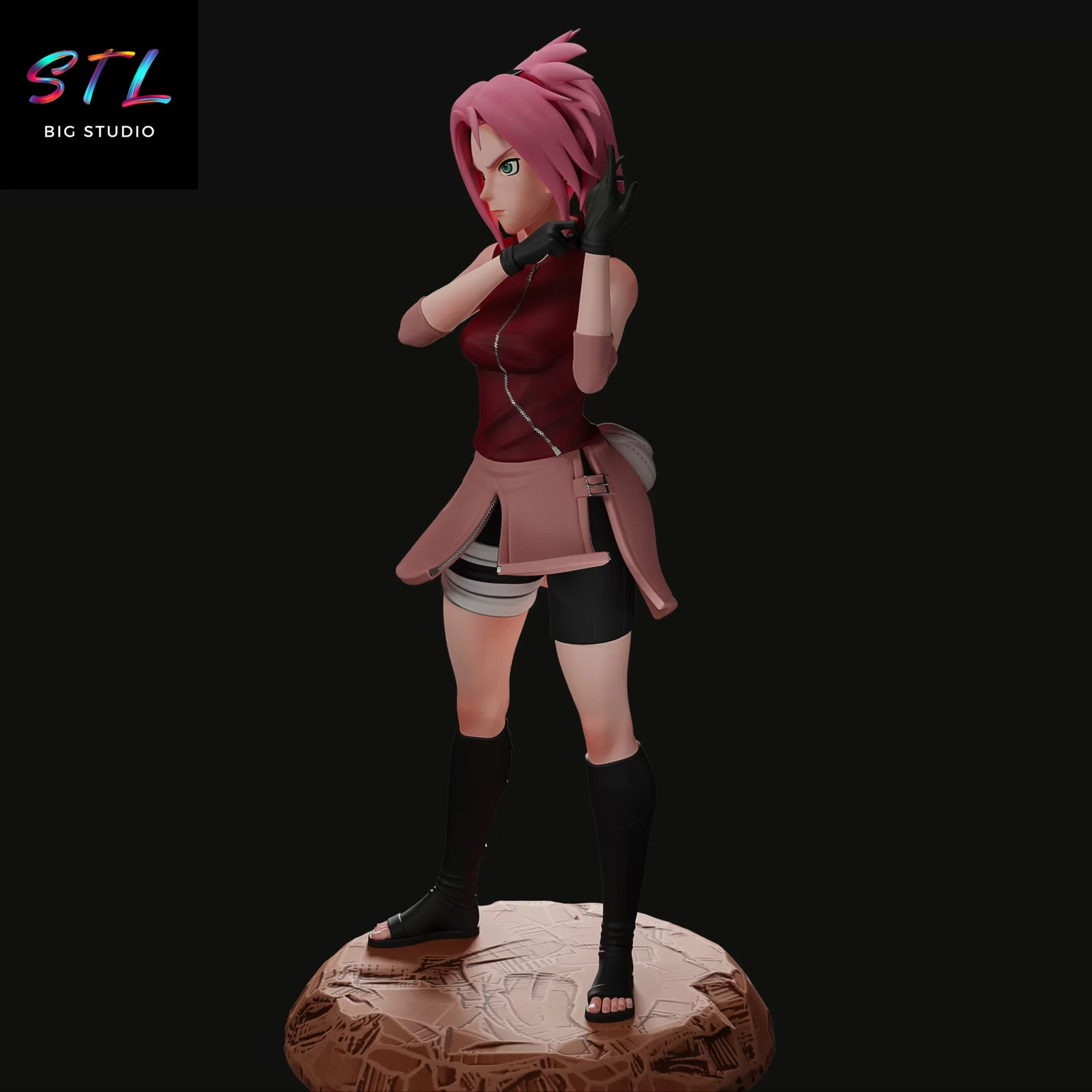 sakura stl impresion 3d figura naruto shippuden sakura stl impresion 3d figura naruto shippuden