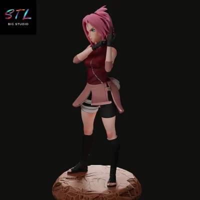 sakura stl impresion 3d figura naruto shippuden