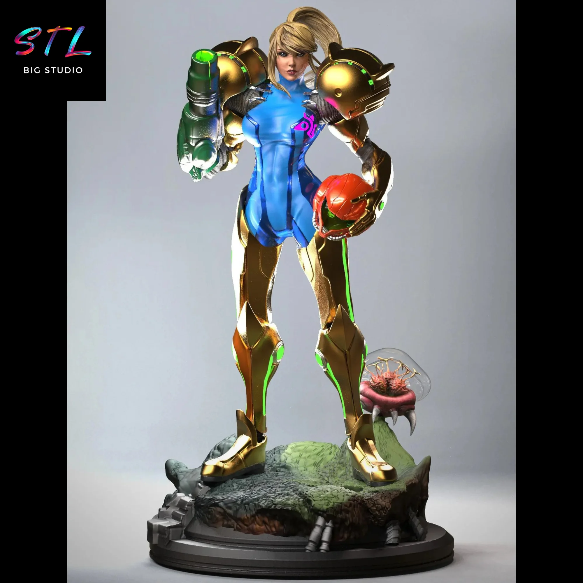 samus aran stl metroid para impresion 3d
