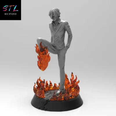 sanji one piece stl figura 3d para imprimir