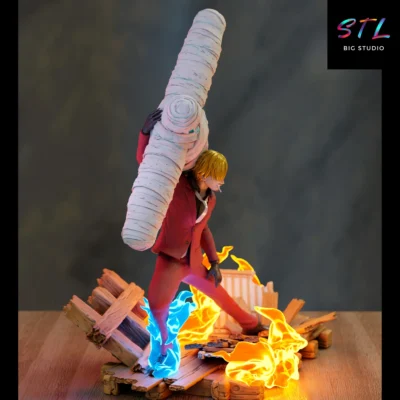 sanji y zoro onigashima stl one piece diorama impresion 3d