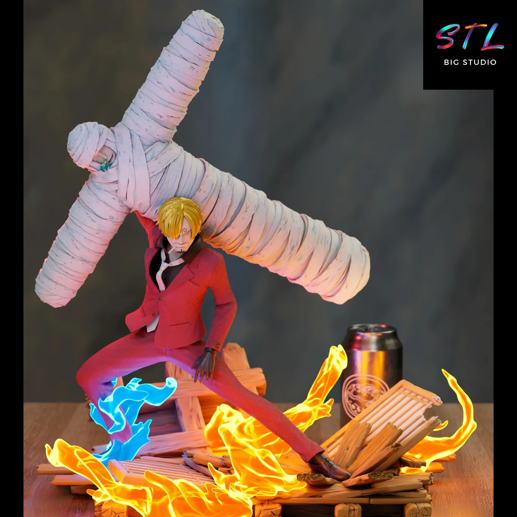 sanji y zoro stl onigashima impresion 3d one piece