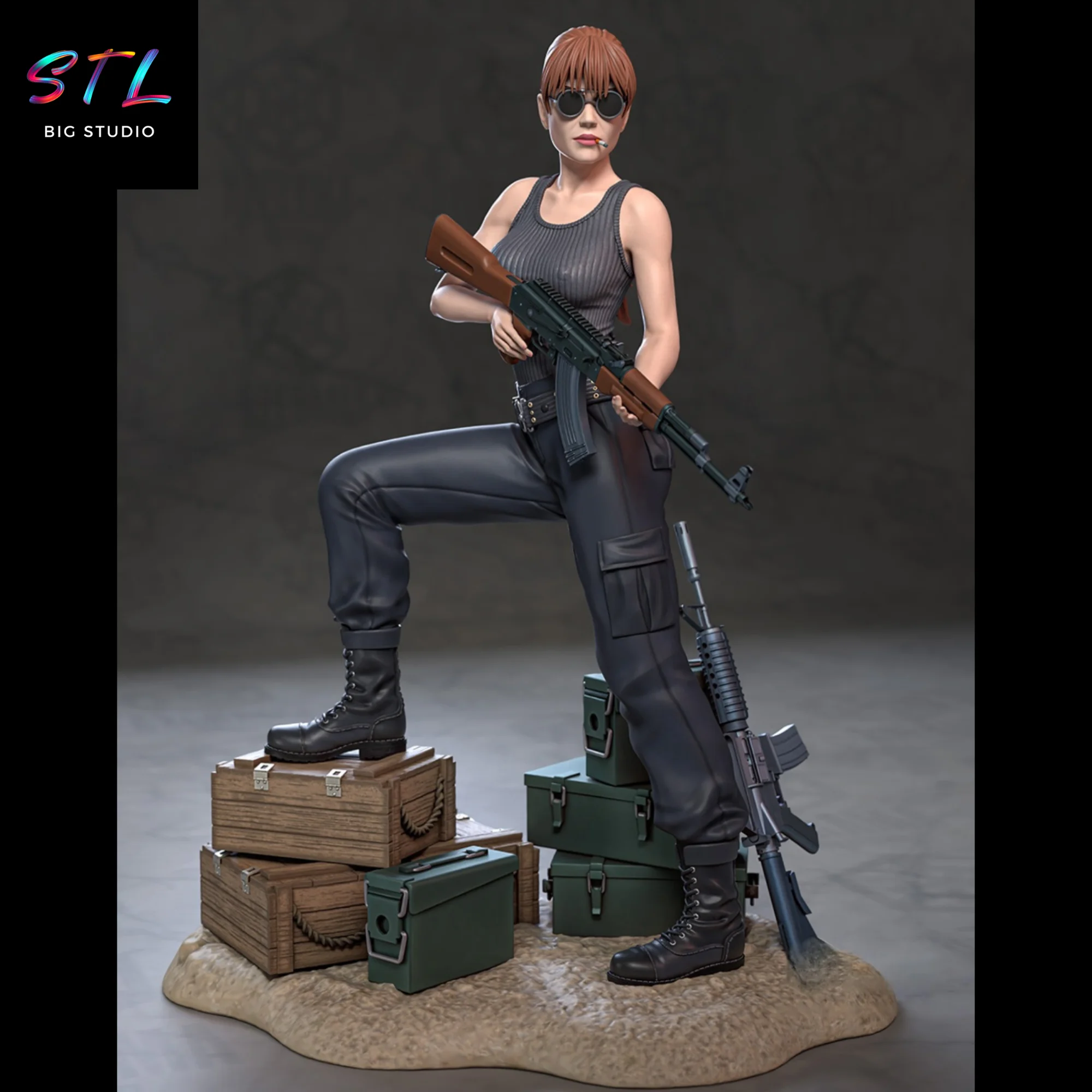 sarah connor stl terminator para impresion 3d