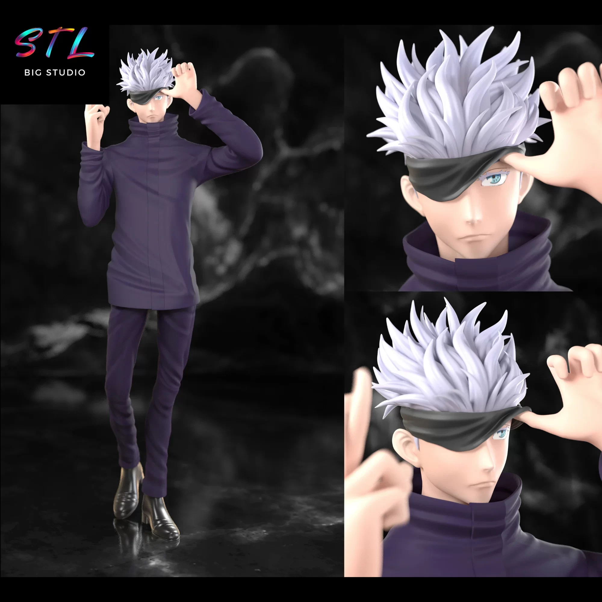 satoru gojo stl 3d jujutsu kaisen anime imprimir satoru gojo stl 3d jujutsu kaisen anime imprimir