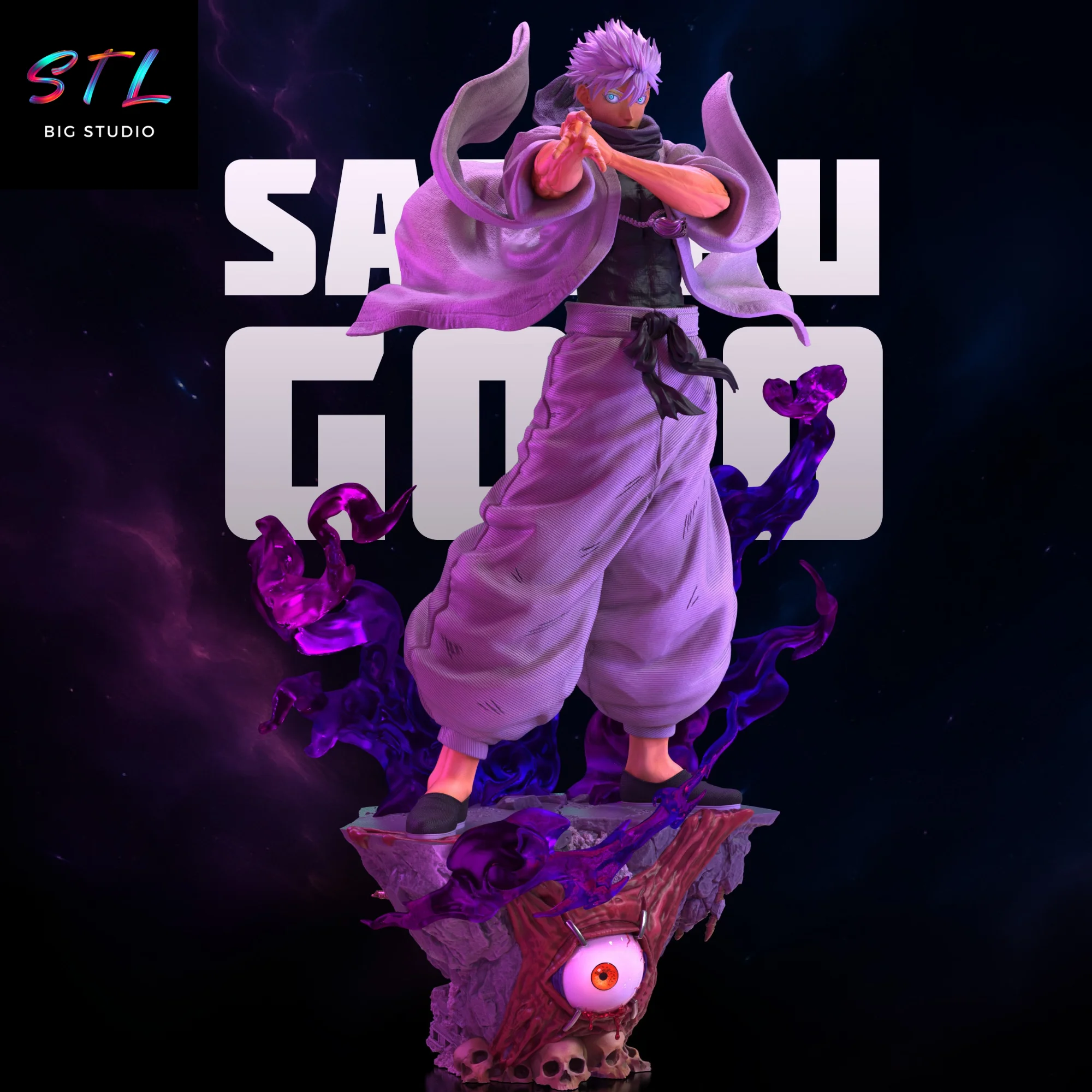 satoru gojo stl jujutsu kaisen impresion 3d