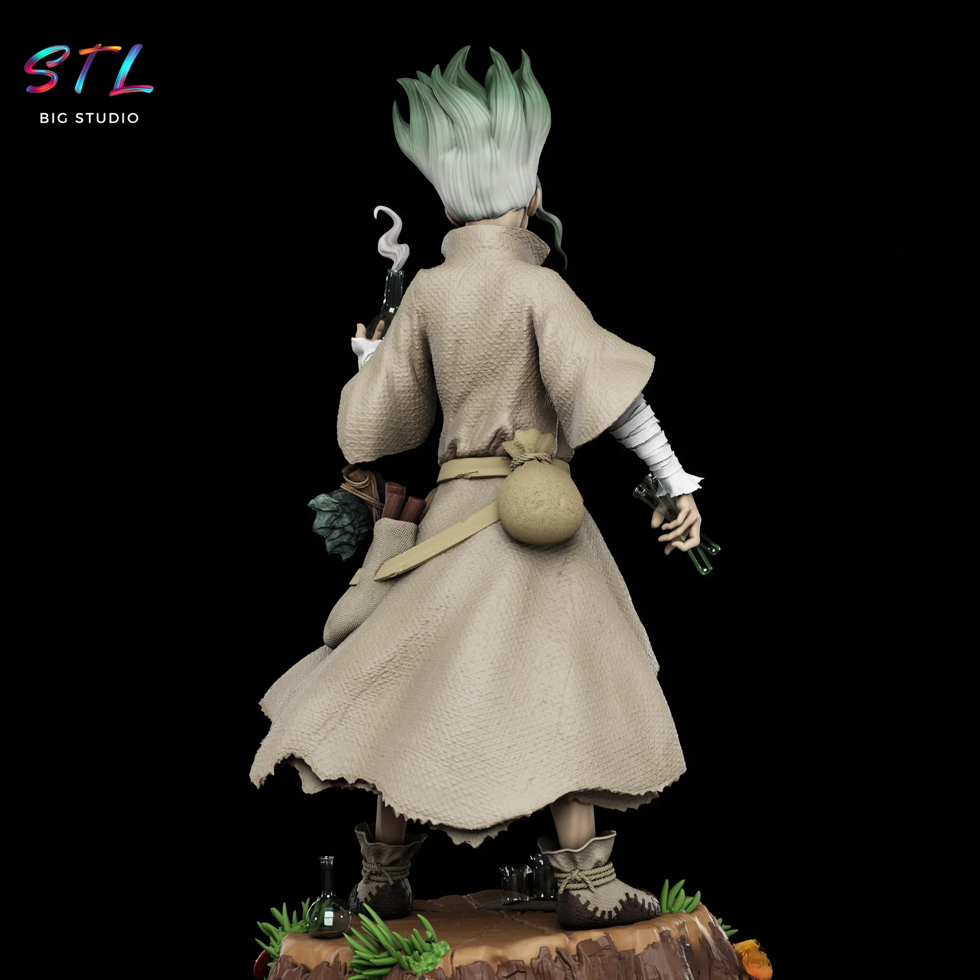senku ishigami stl impresion 3d figura doctor stone senku ishigami stl impresion 3d figura doctor stone
