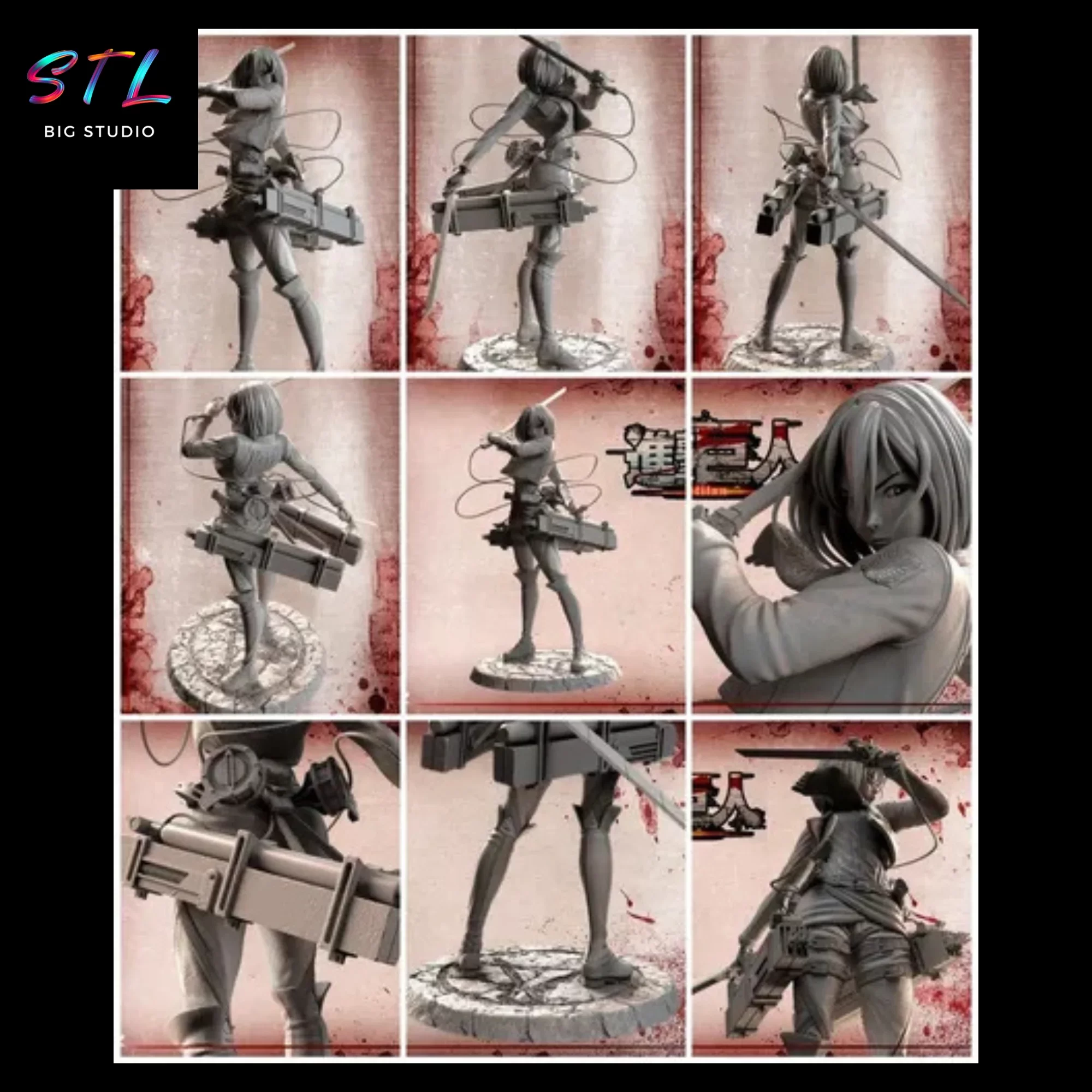 shingeki no kyojin stl mikasa ackerman shingeki no kyojin stl mikasa ackerman