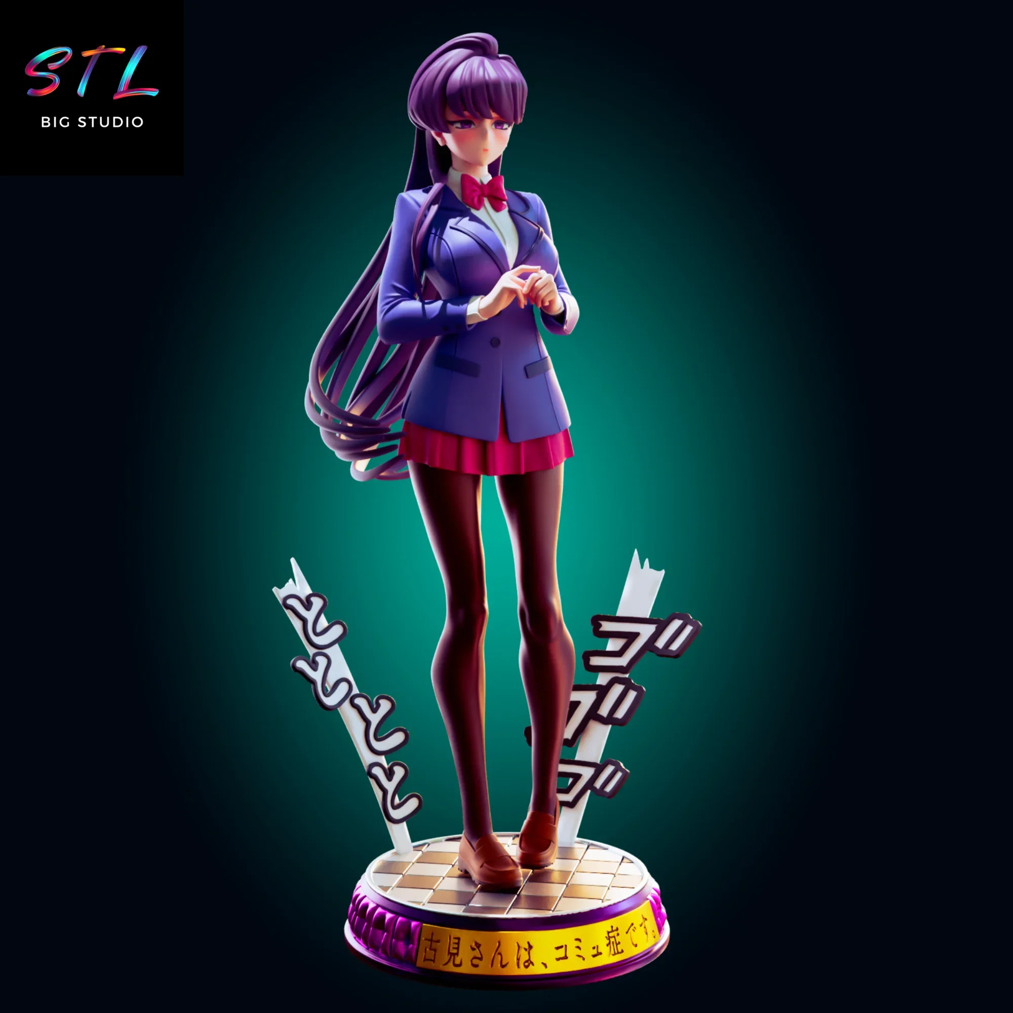 shouko komi stl komi-san no puede comunicarse impresion 3d