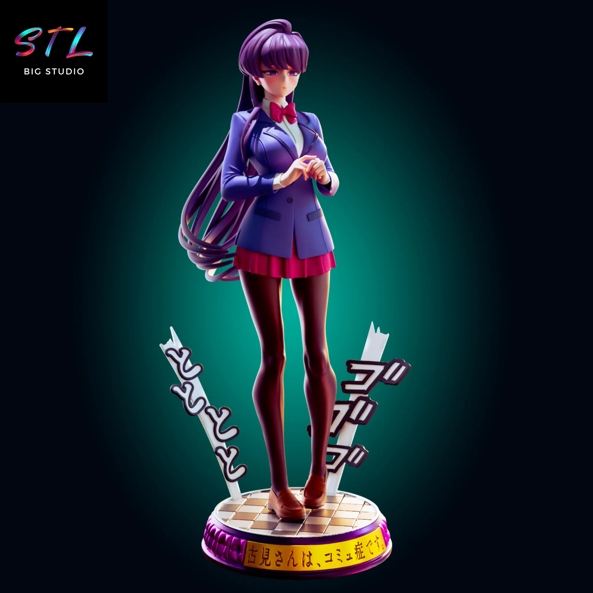 shouko komi stl komi-san no puede comunicarse impresion 3d