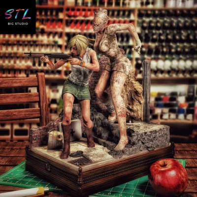 silent hill stl impresion 3d diorama videojuegos