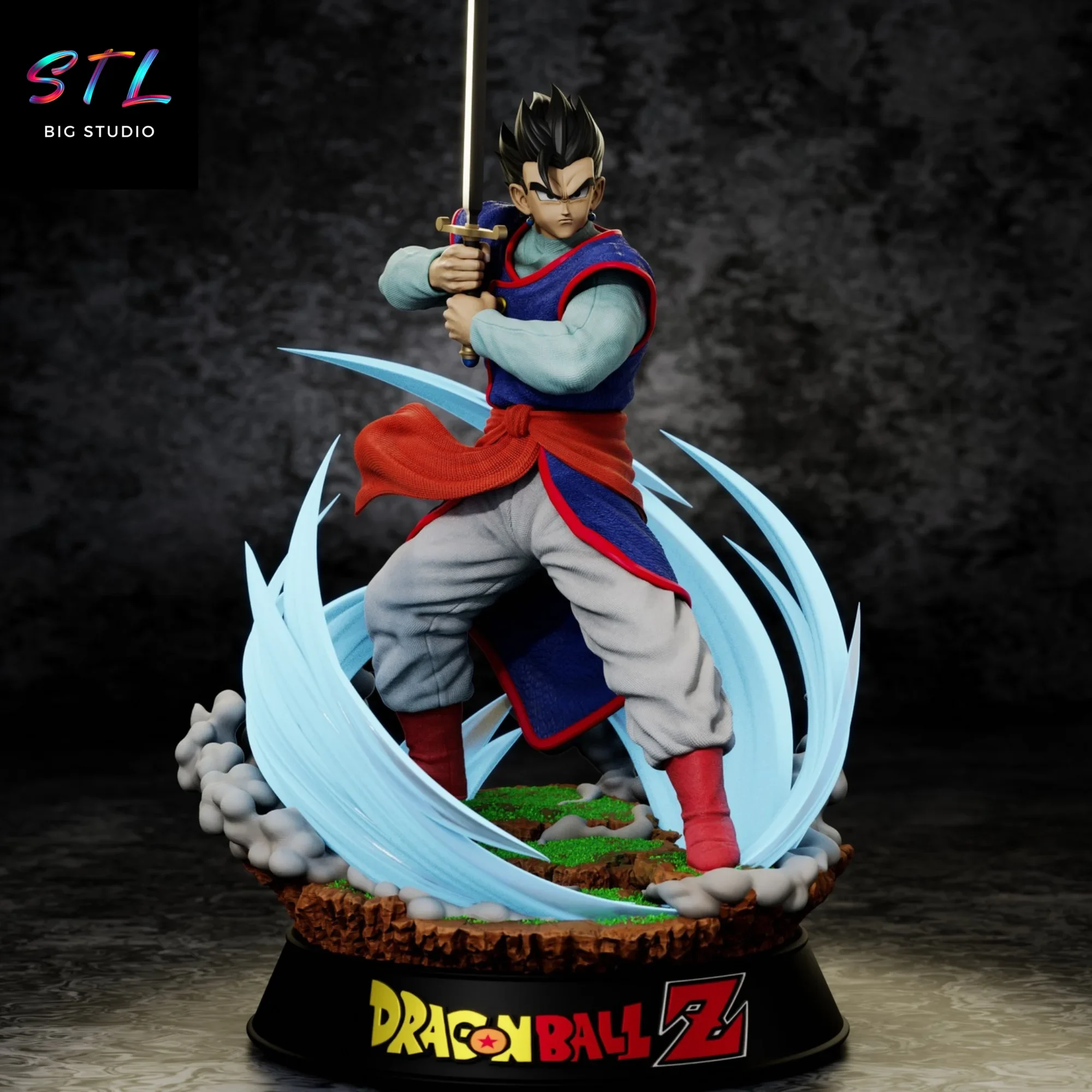 son gohan espada z stl impresion 3d dragon ball