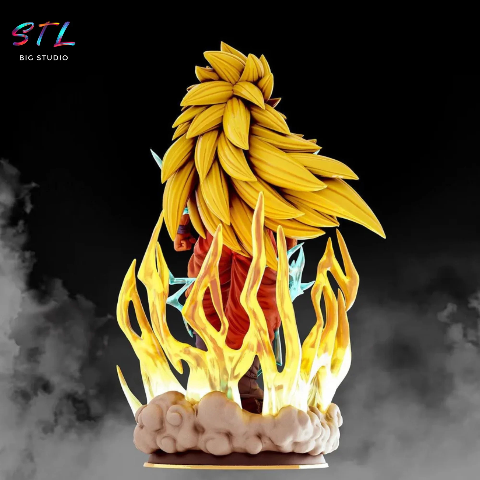 son goku nivel 3 stl bola de dragon impresion 3d