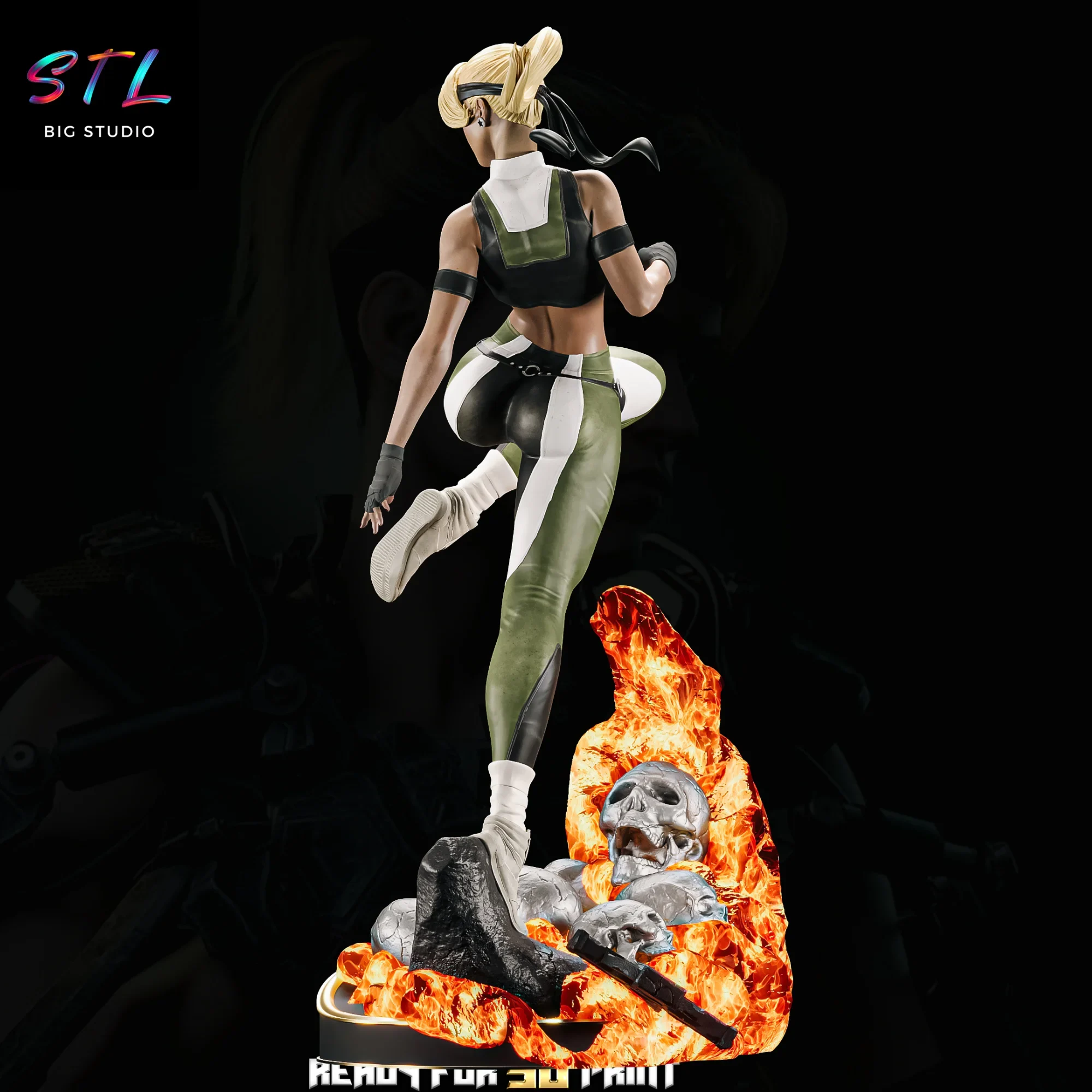 sonya blade stl impresion 3d figura mortal kombat sonya blade stl impresion 3d figura mortal kombat