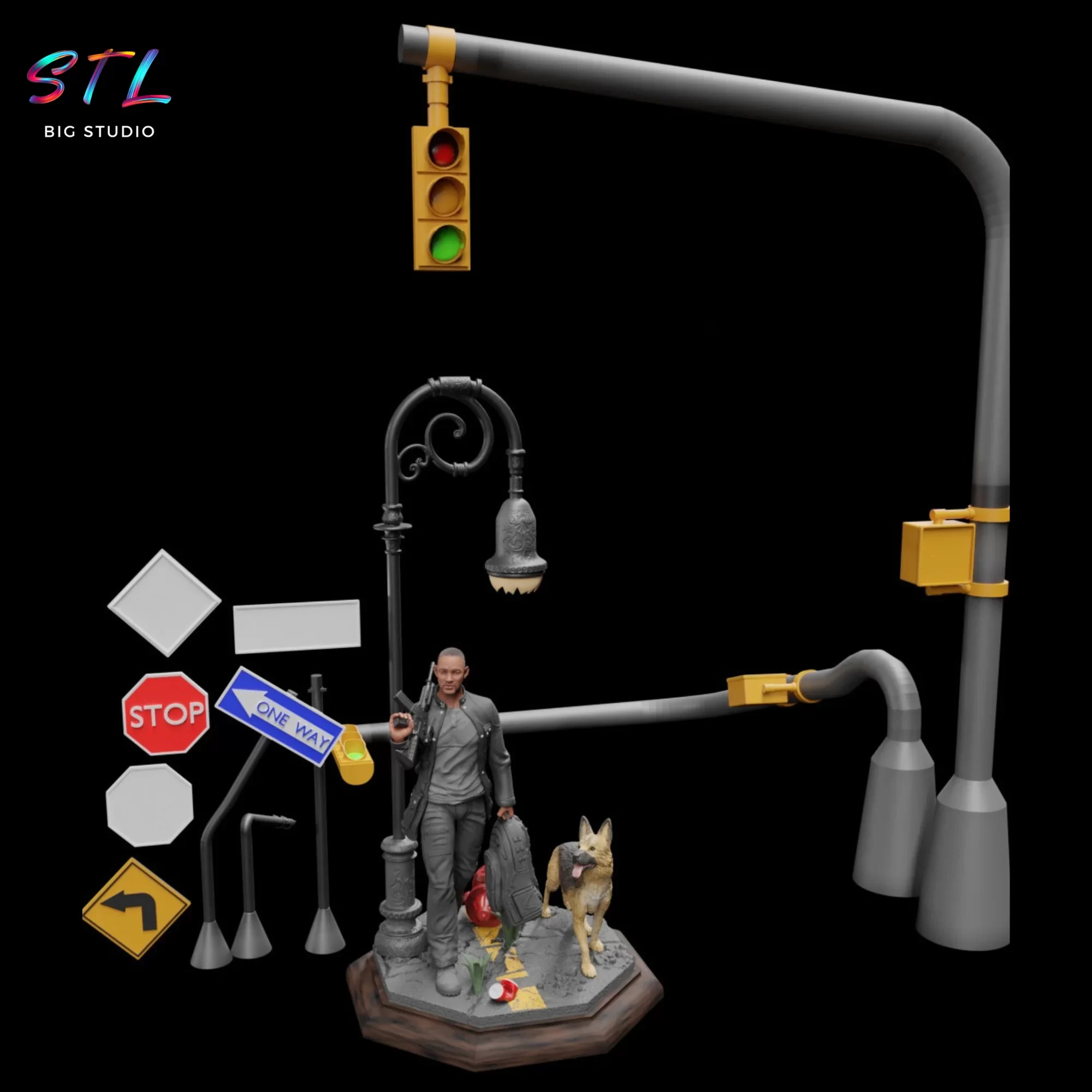 soy leyenda diorama stl peliculas imprimir 3d soy leyenda diorama stl peliculas imprimir 3d