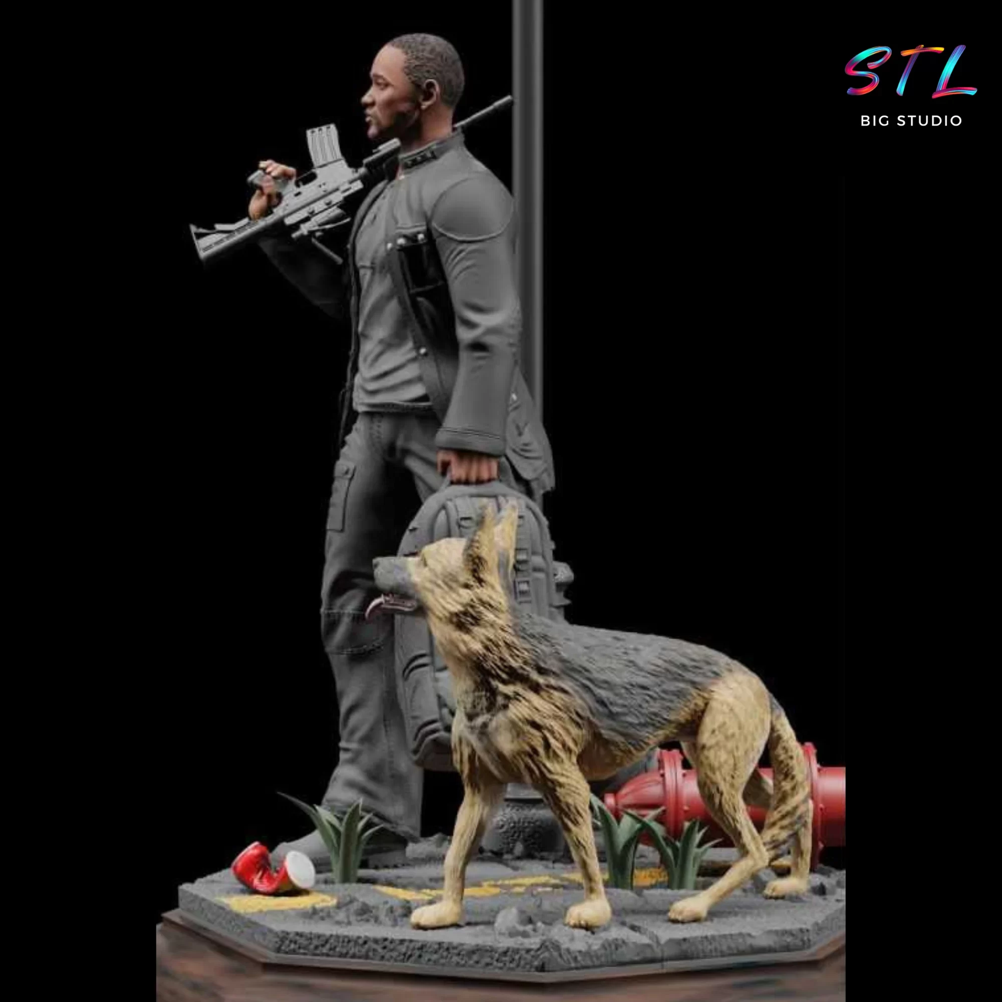 soy leyenda stl will smith diorama impresion 3d soy leyenda stl will smith diorama impresion 3d