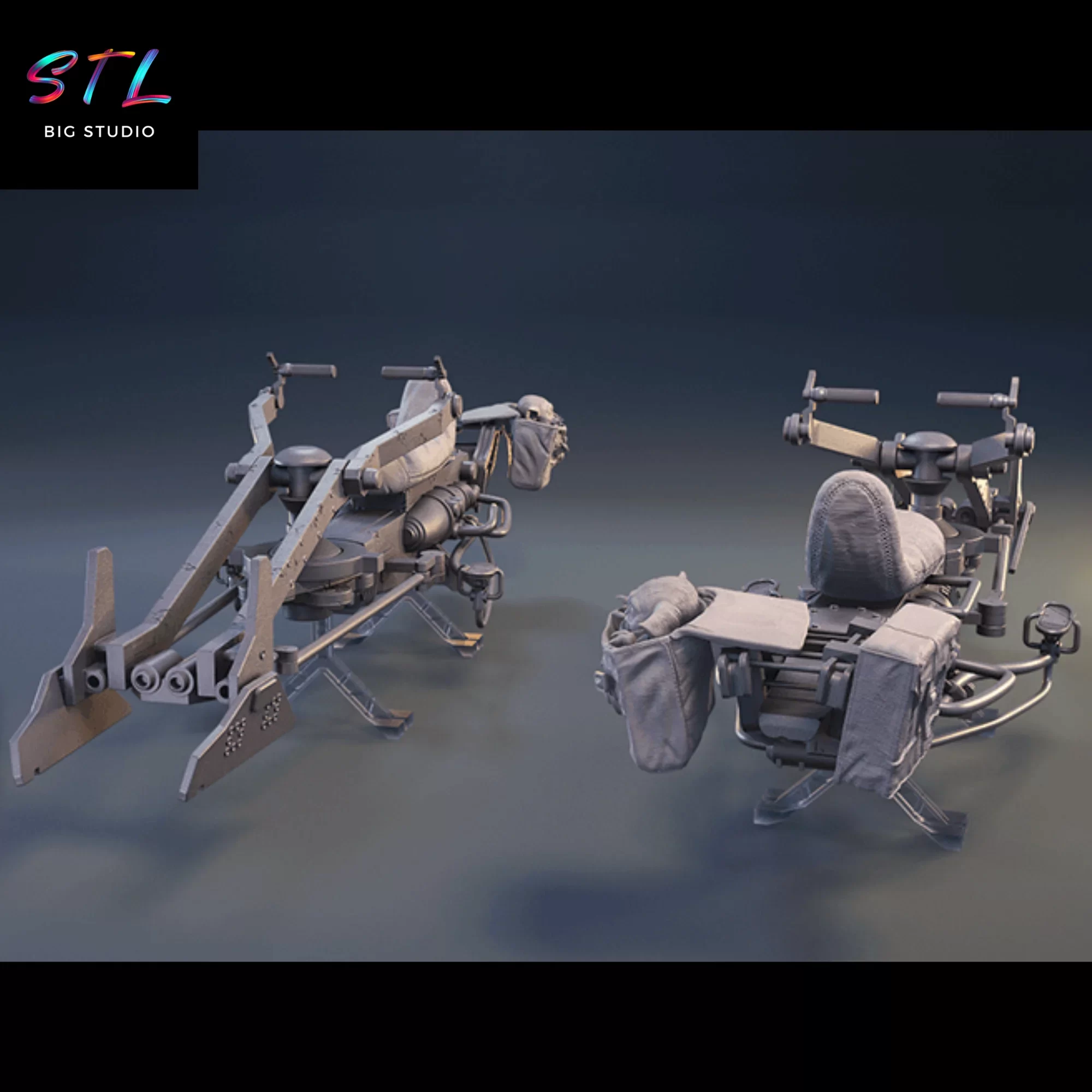 speeder bike star wars stl mandalorian 3d print
