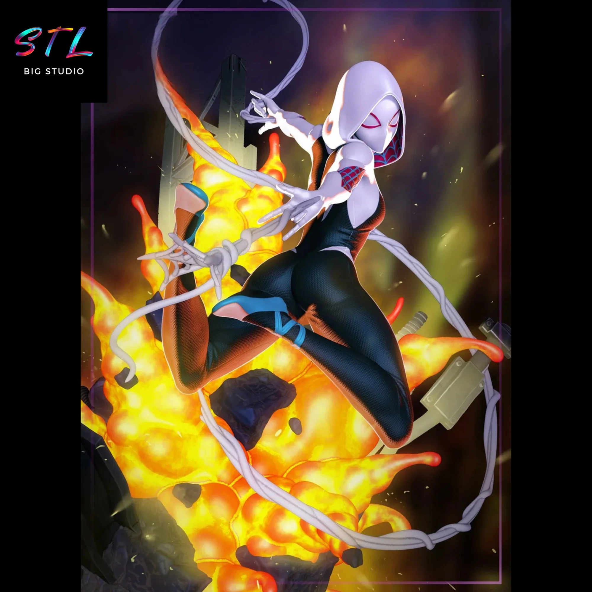 spider-gwen stl gwen stacy para impresion 3d