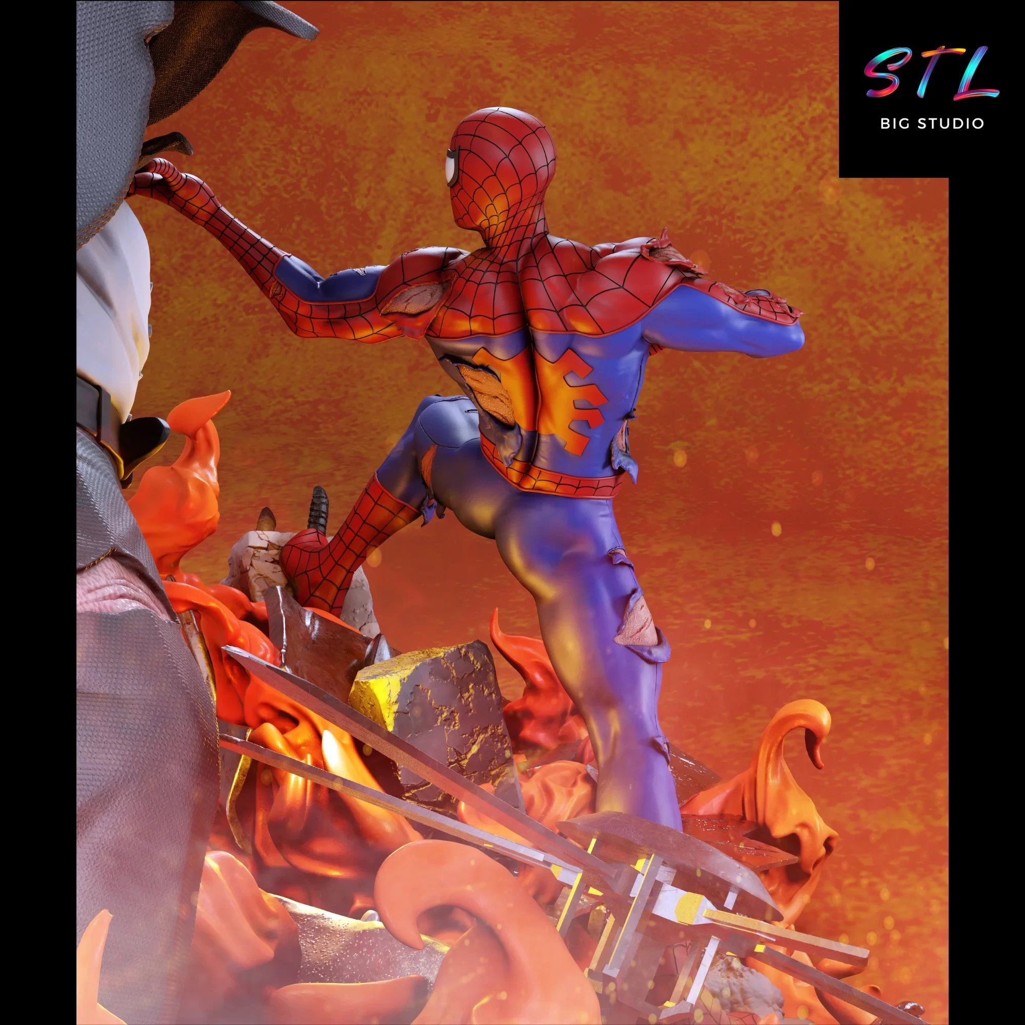 spiderman stl wilson fisk diorama impresion 3d spiderman stl wilson fisk diorama impresion 3d