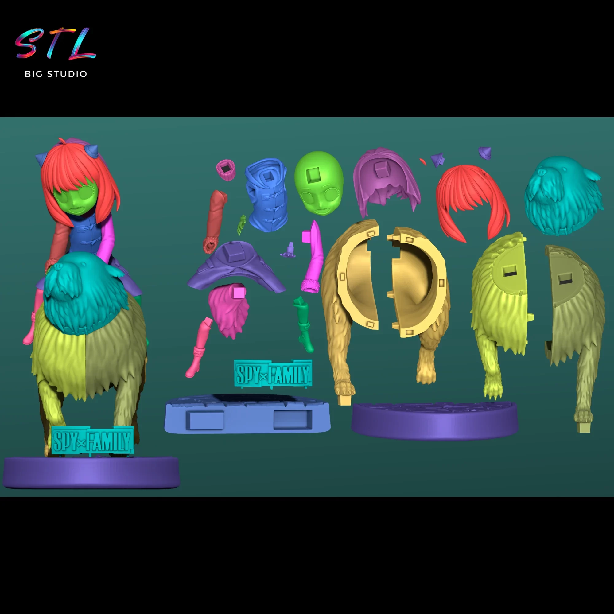 spy x family stl anya y bond impresion 3d spy x family stl anya y bond impresion 3d