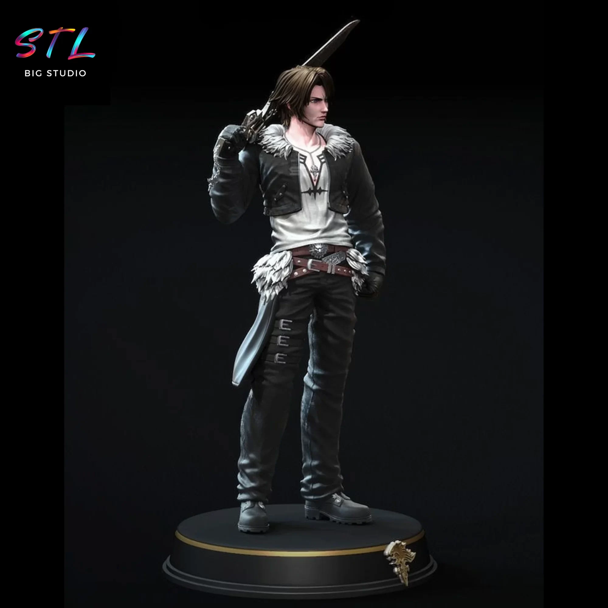 squall leonhart stl final fantasy viii impreison 3d squall leonhart stl final fantasy viii impreison 3d