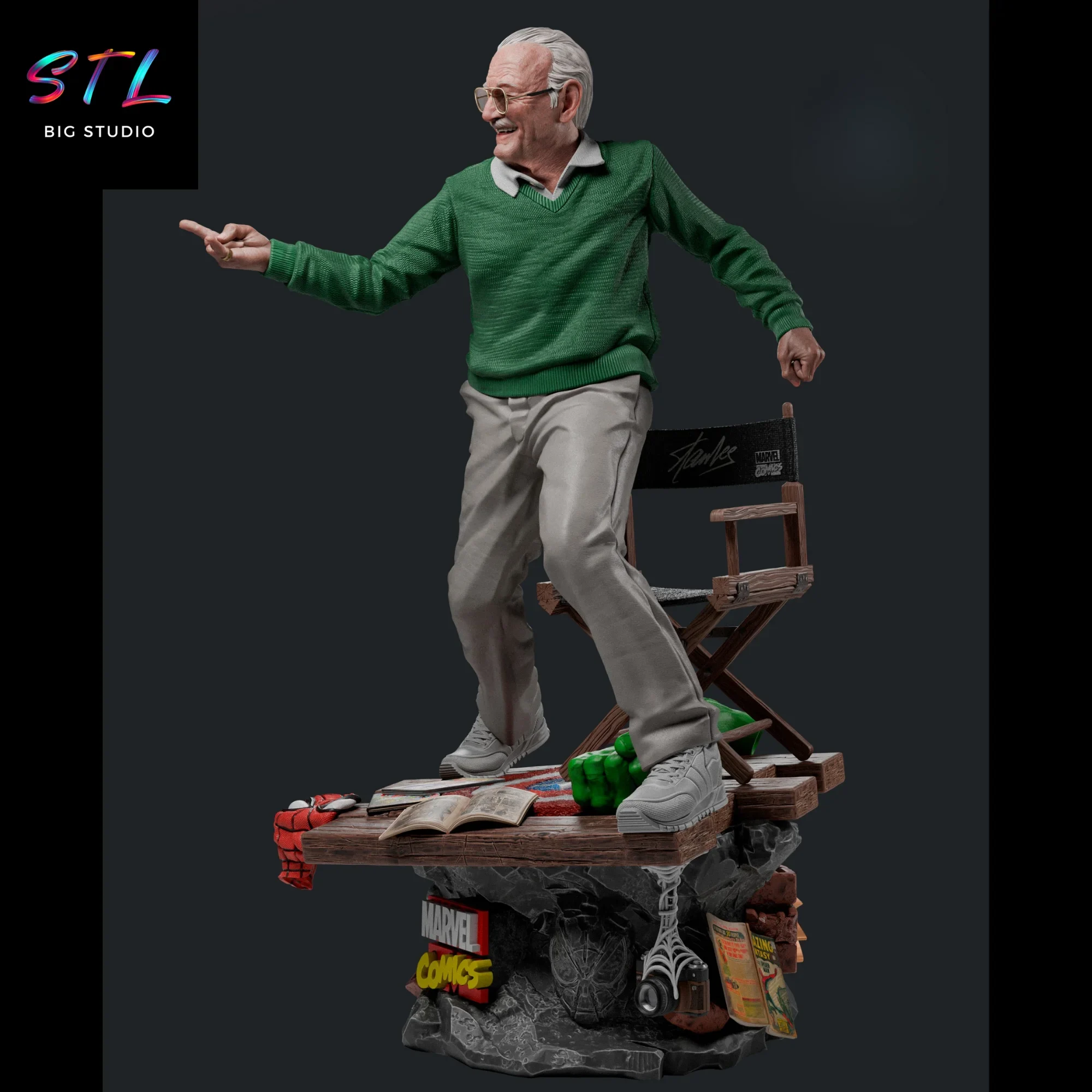 stan lee figura stl para impresion 3d marvel stan lee figura stl para impresion 3d marvel