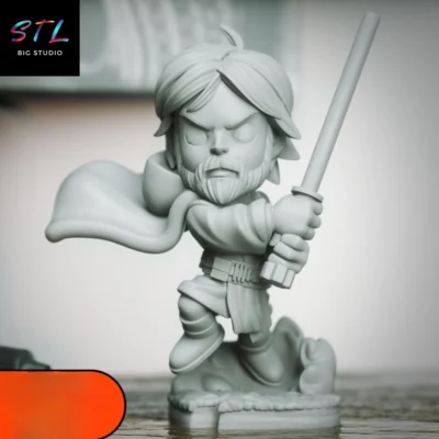 star wars chibi stl luke skywalker figura impresion 3d