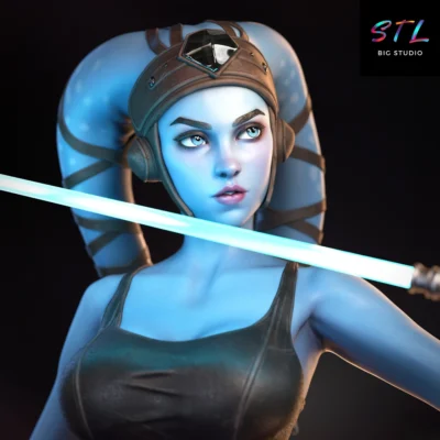 star wars stl aayla secura figura impresion 3d