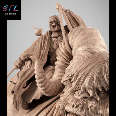 star wars stl bantha figura impresion 3d
