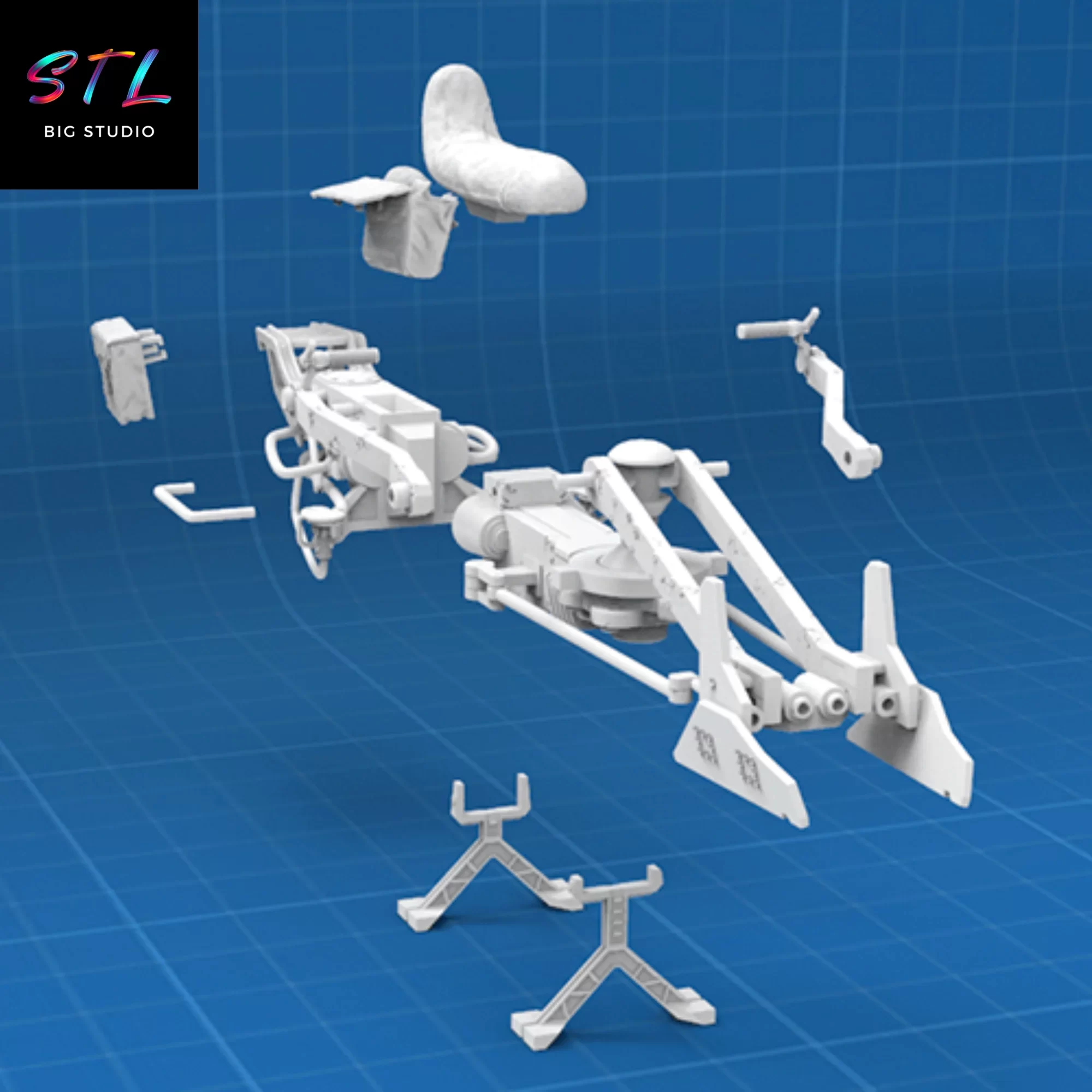 star wars stl speeder bike mandalorian 3d star wars stl speeder bike mandalorian 3d