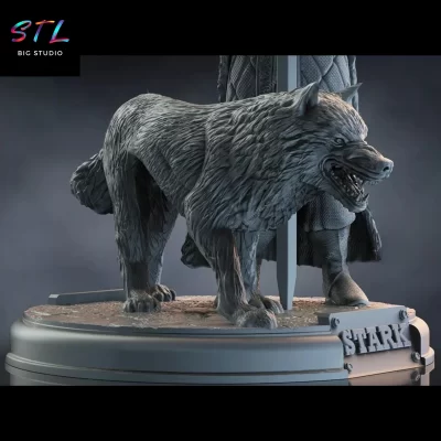 stark stl jon snow diorama juego de tronos imrpmir 3d