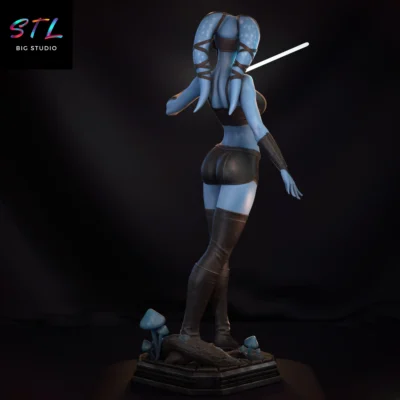 stl aayla secura star wars figura impresion 3d