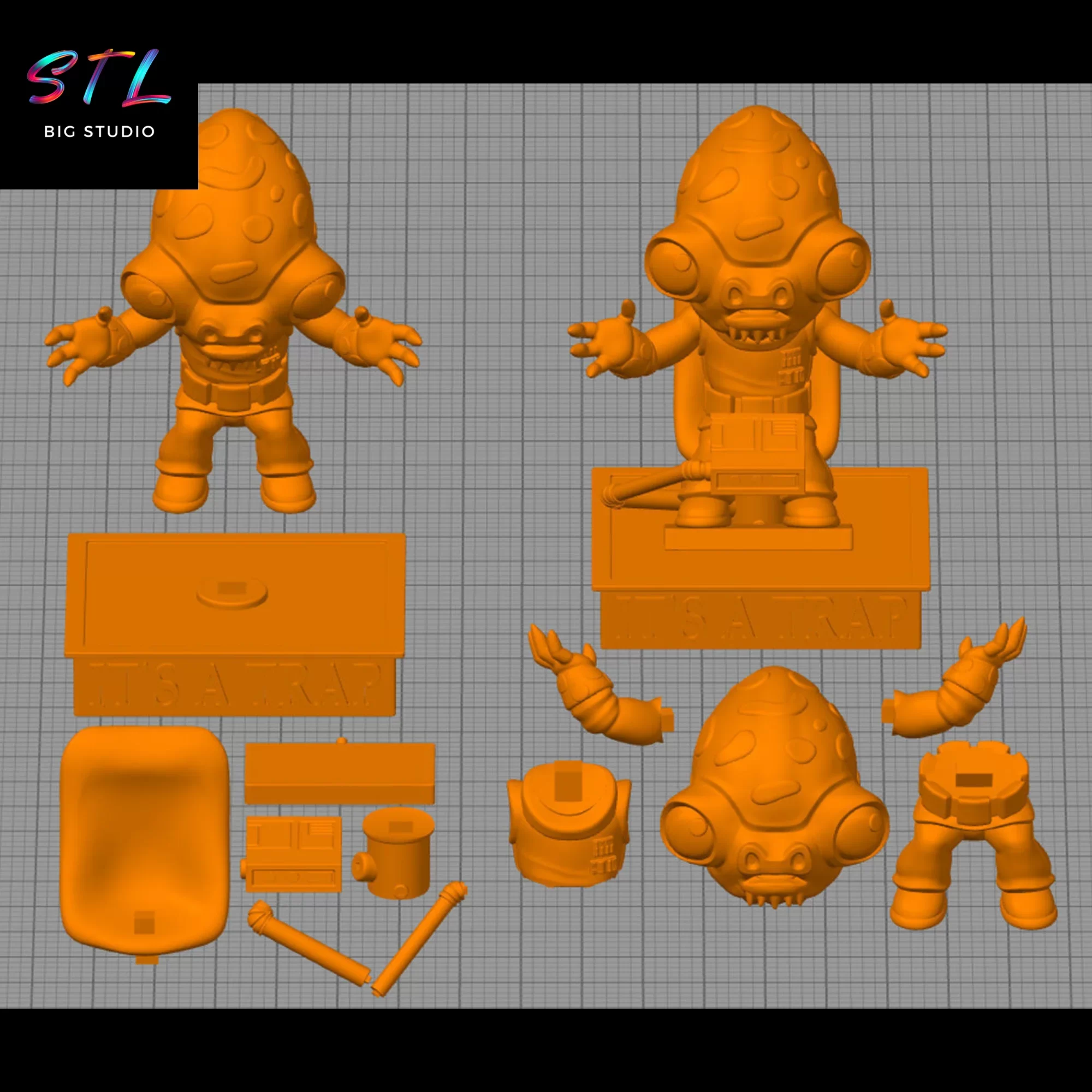 stl admiral ackbar chibi kawaii impresion 3d stl admiral ackbar chibi kawaii impresion 3d