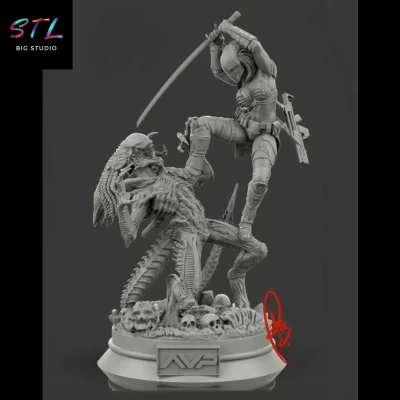 stl aliens vs predator impresion 3d