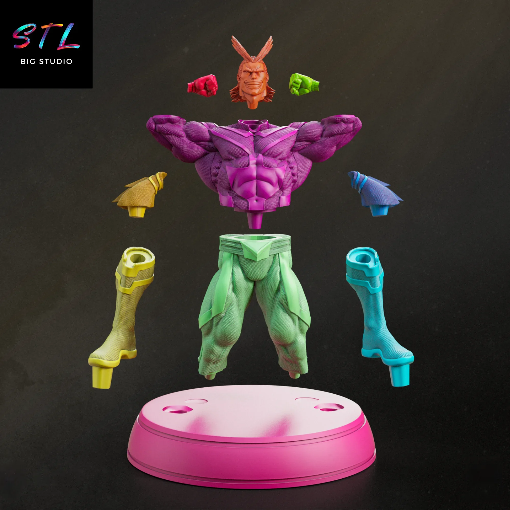 stl all might impresion 3d my hero academia stl all might impresion 3d my hero academia