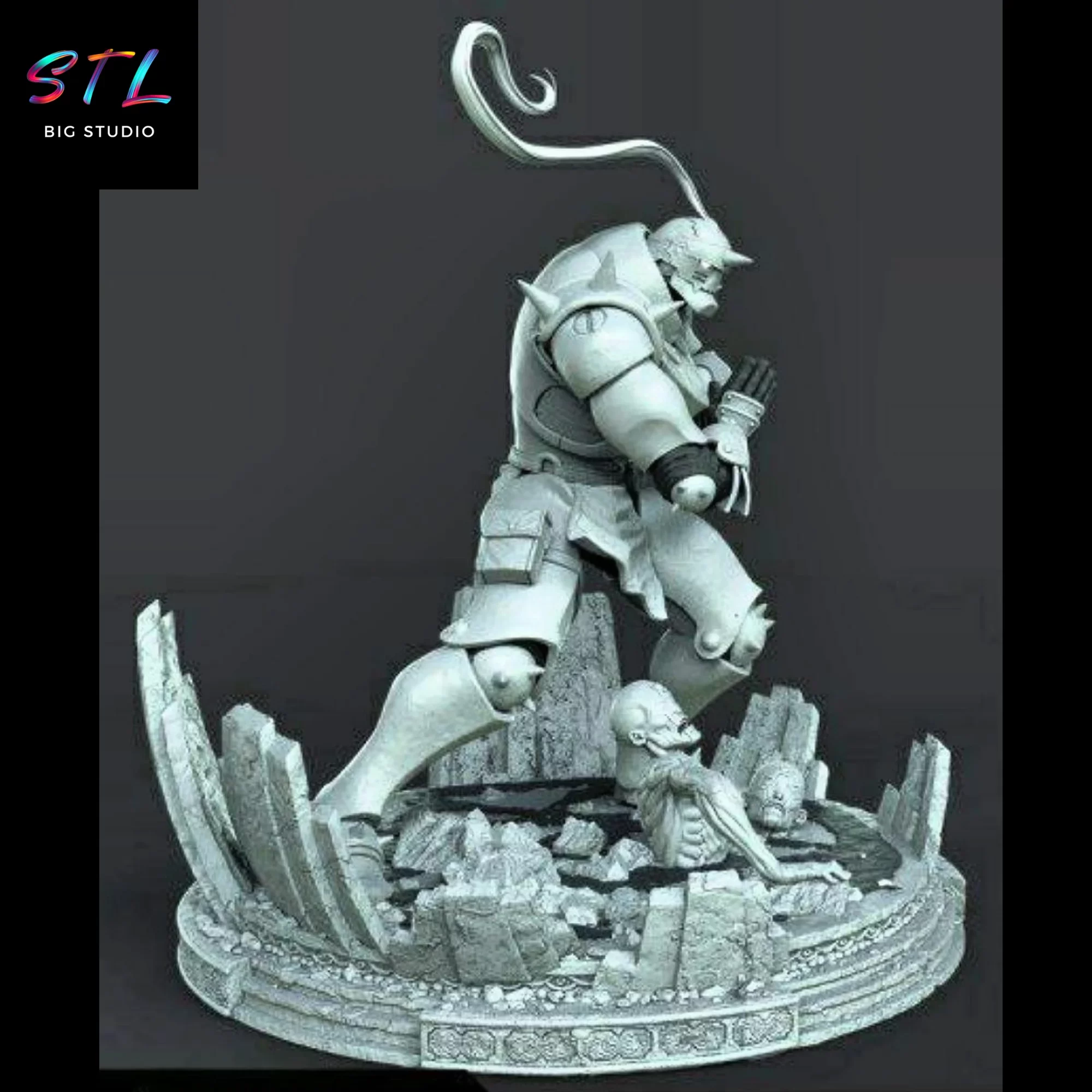 stl alphonse diorama full metal alchemist imprimir 3d stl alphonse diorama full metal alchemist imprimir 3d