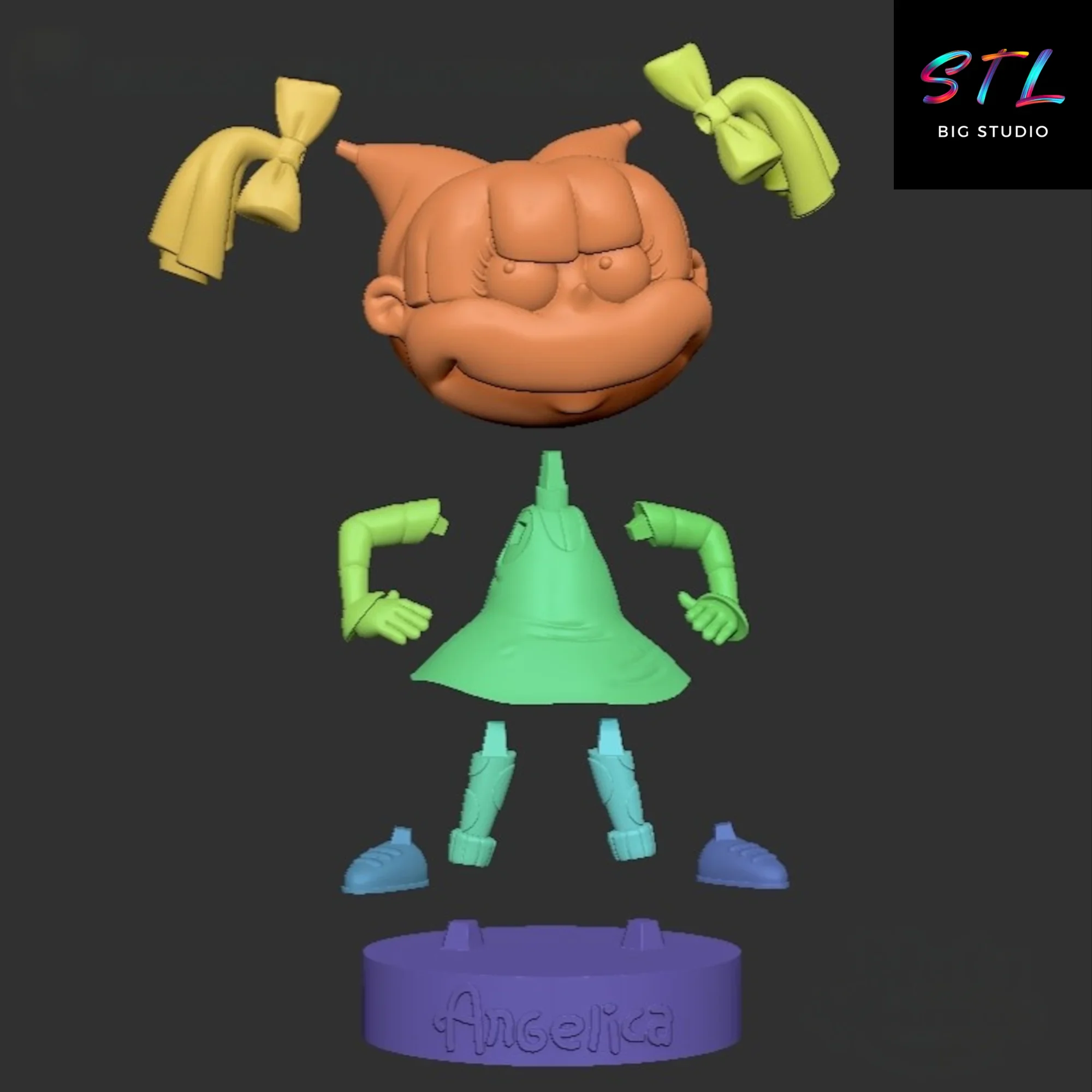 stl angelica rugrats figura para impresion 3d stl angelica rugrats figura para impresion 3d