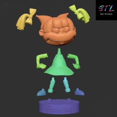 stl angelica rugrats figura para impresion 3d