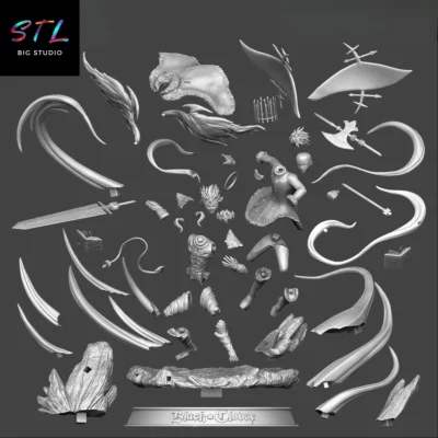 stl asta y yuno black clover diorama impresion 3d
