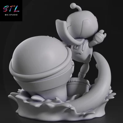 stl astro bot impresion 3d diorama playstation