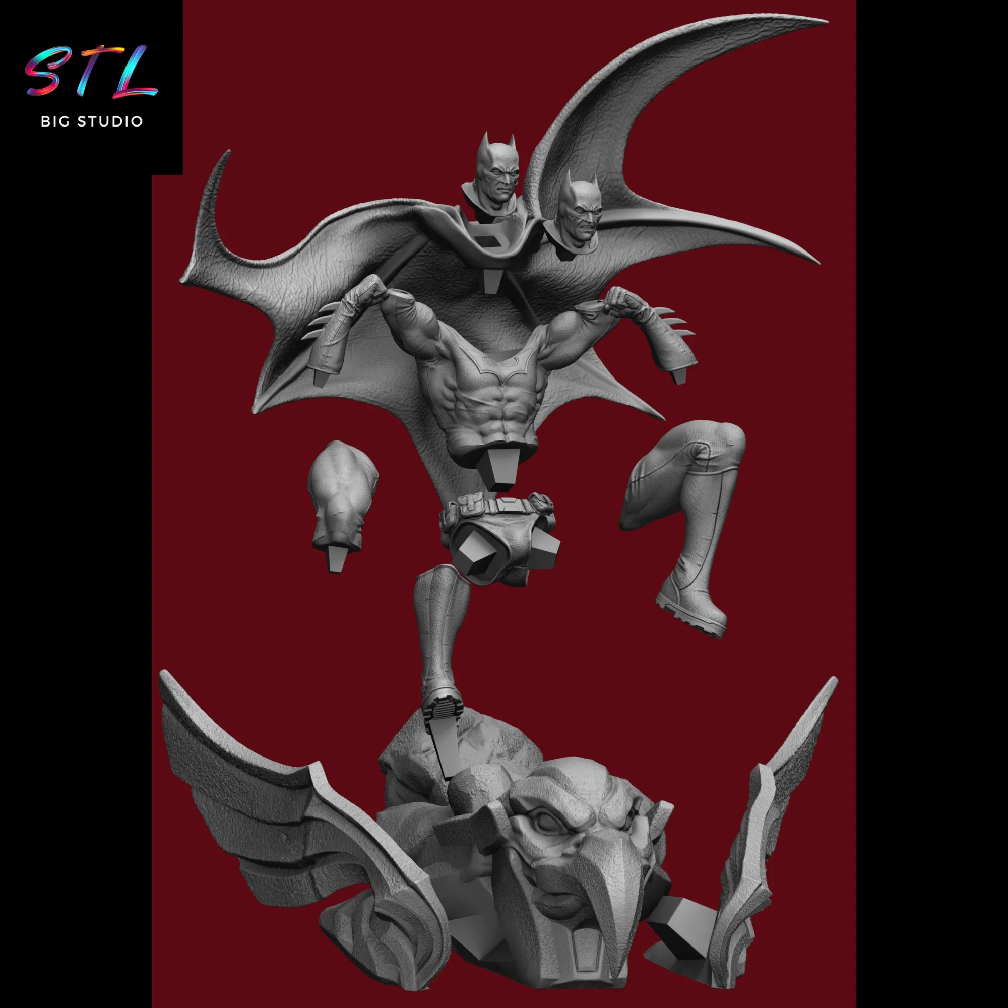 stl batman diorama impresion 3d