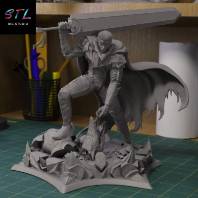 stl berserk figura guts para impresion 3d