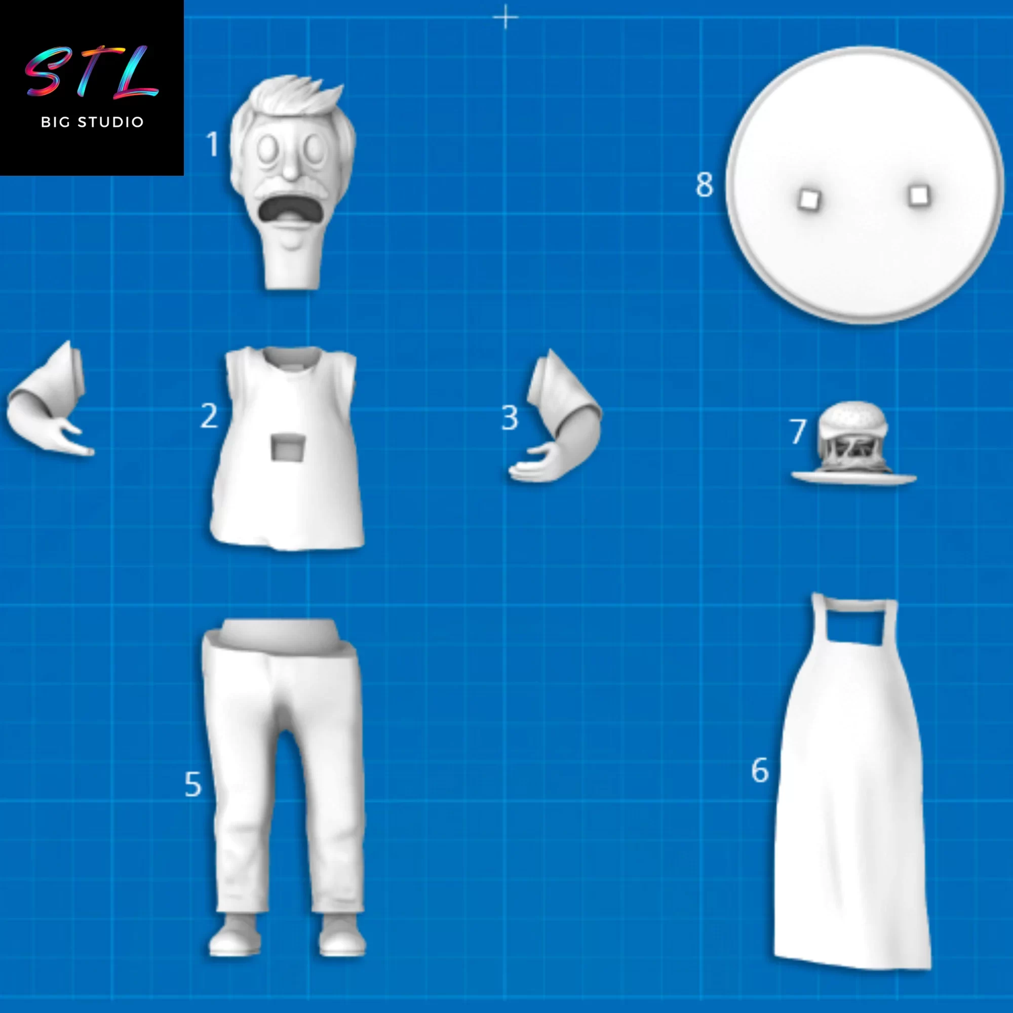 stl bob's burgers impresion 3d dibujos animados stl bob's burgers impresion 3d dibujos animados