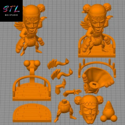 stl bon clay chibi kawaii impresion 3d one piece