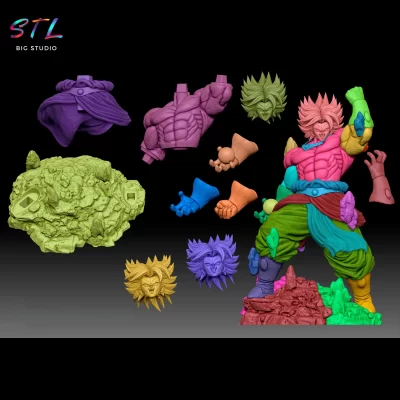 stl broly imprimir 3d dragon ball