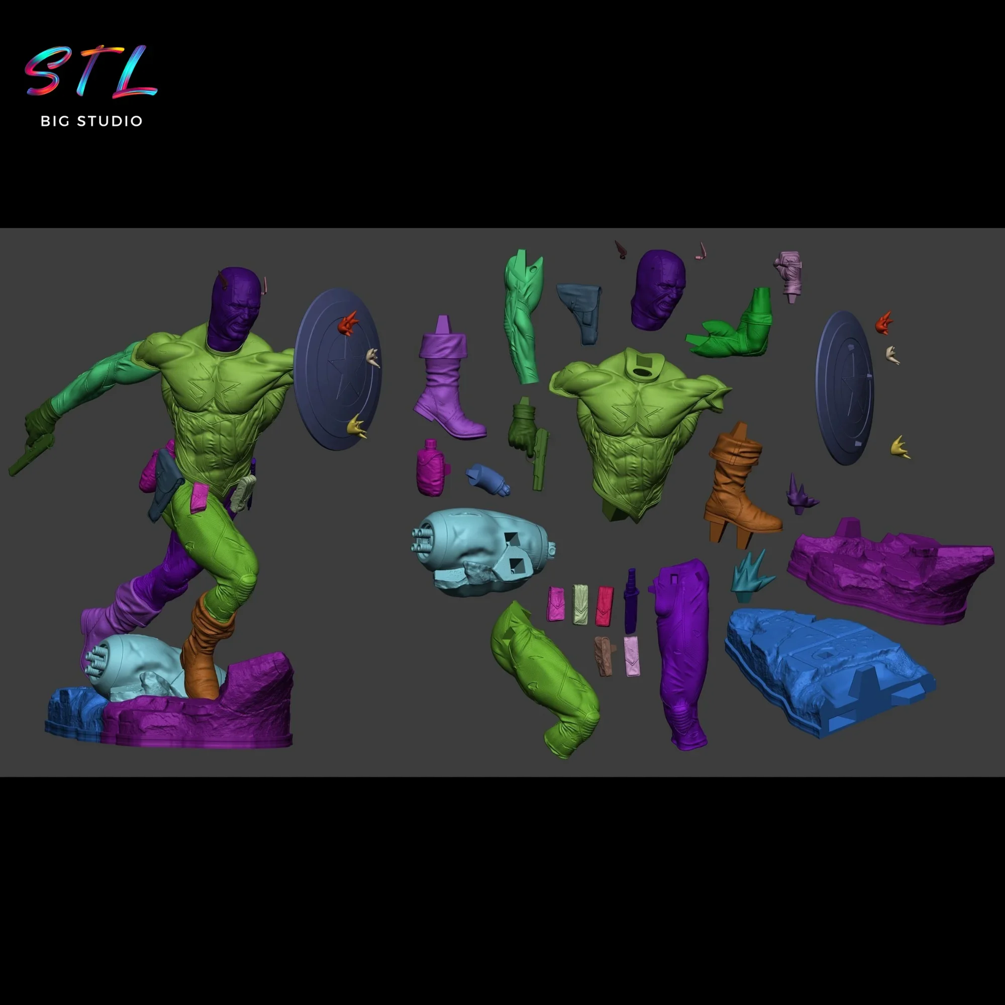 stl bucky barnes capitan america figura impresion 3d stl bucky barnes capitan america figura impresion 3d