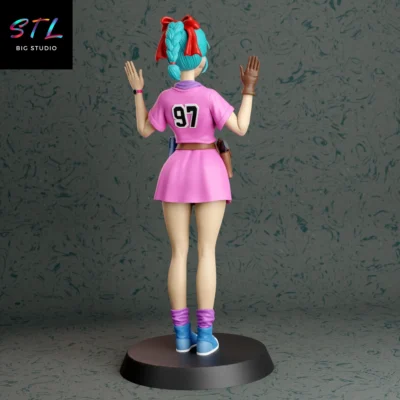 stl bulma dragon ball figura impresion 3d