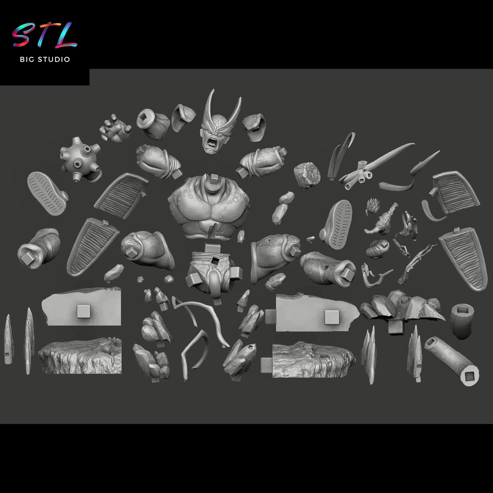 stl cell max vs gohan bestia diorama dragon ball impresion 3d stl cell max vs gohan bestia diorama dragon ball impresion 3d